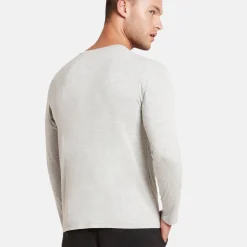 Grå langærmet bambus T-shirt