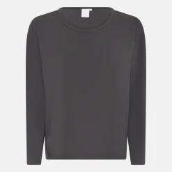 Grå langærmet bambus T-shirt