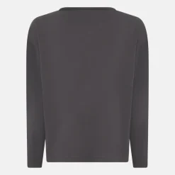 Grå langærmet bambus T-shirt