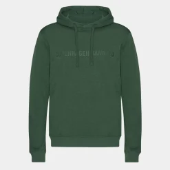 Grøn bambus hoodie med logo