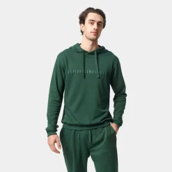 Grøn bambus hoodie med logo