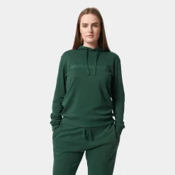 Grøn bambus hoodie med logo