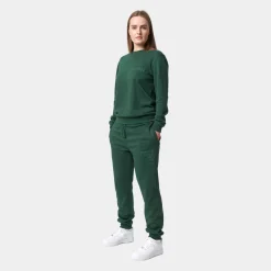 Grøn bambus joggingsæt med logo