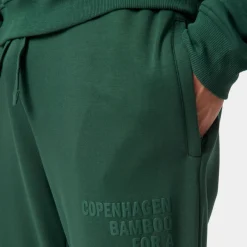 Grøn bambus sweatpants med logo