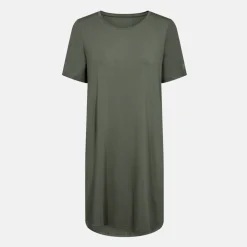 Grøn bambus T-shirt kjole