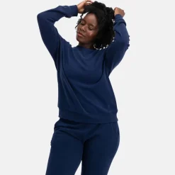 Hailey Blå bambus sweatshirt