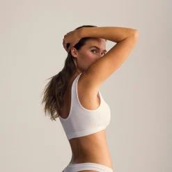 Hvid bambus BH top