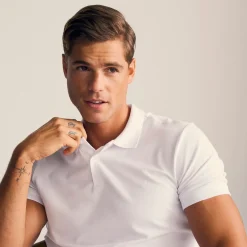Hvid bambus Polo Shirt