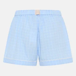 Lyseblå bambus natshorts