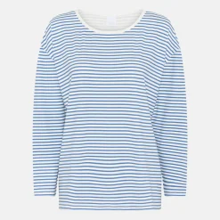 Lyseblå langærmet bambus T-shirt