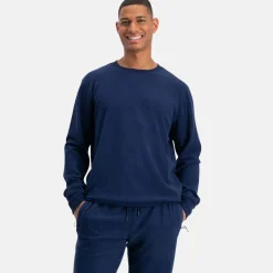 Mike Blå bambus sweatshirt