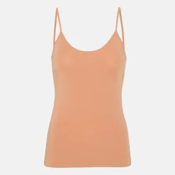 Nude bambus top med tynde stropper
