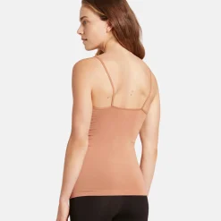 Nude bambus top med tynde stropper
