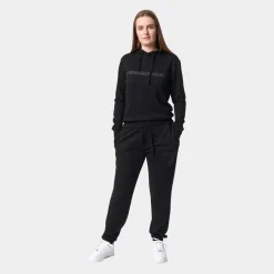 Sort bambus hoodie joggingsæt med logo