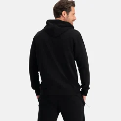 Sort bambus hoodie joggingsæt