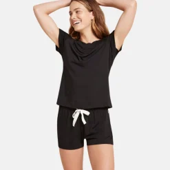 Sort bambus natshorts