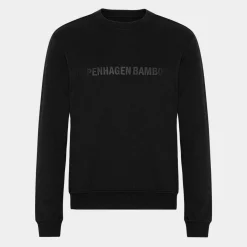 Sort bambus sweatshirt med logo