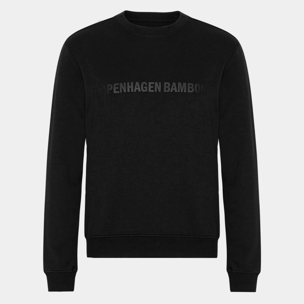 Sort bambus sweatshirt med logo