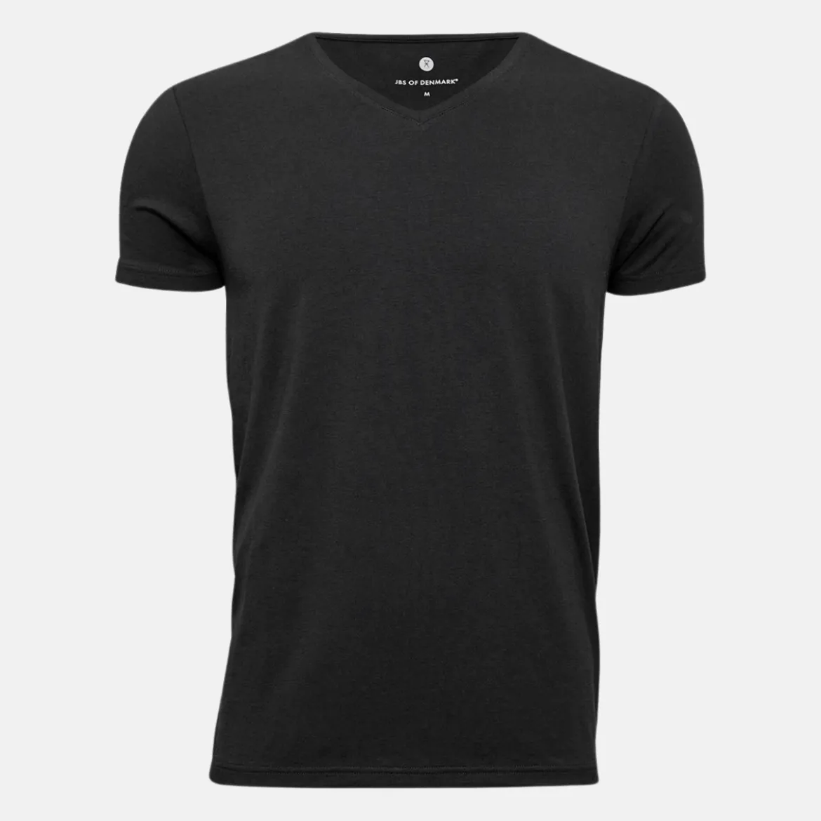 Sort bambus V-hals T-shirt