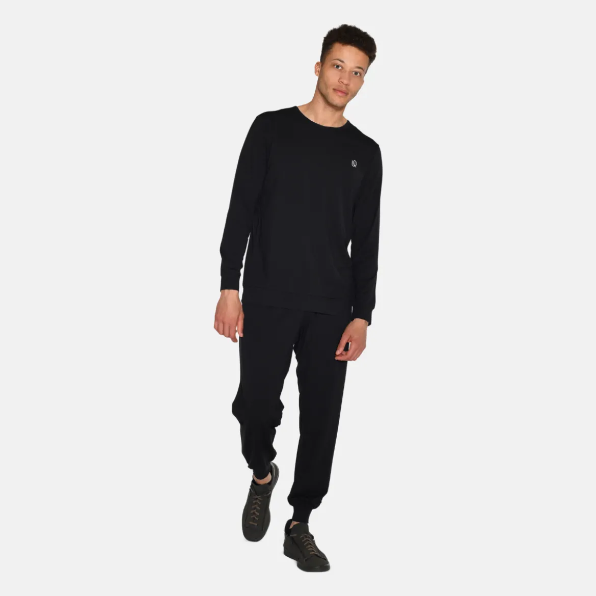 Sort langærmet bambus sweatshirt