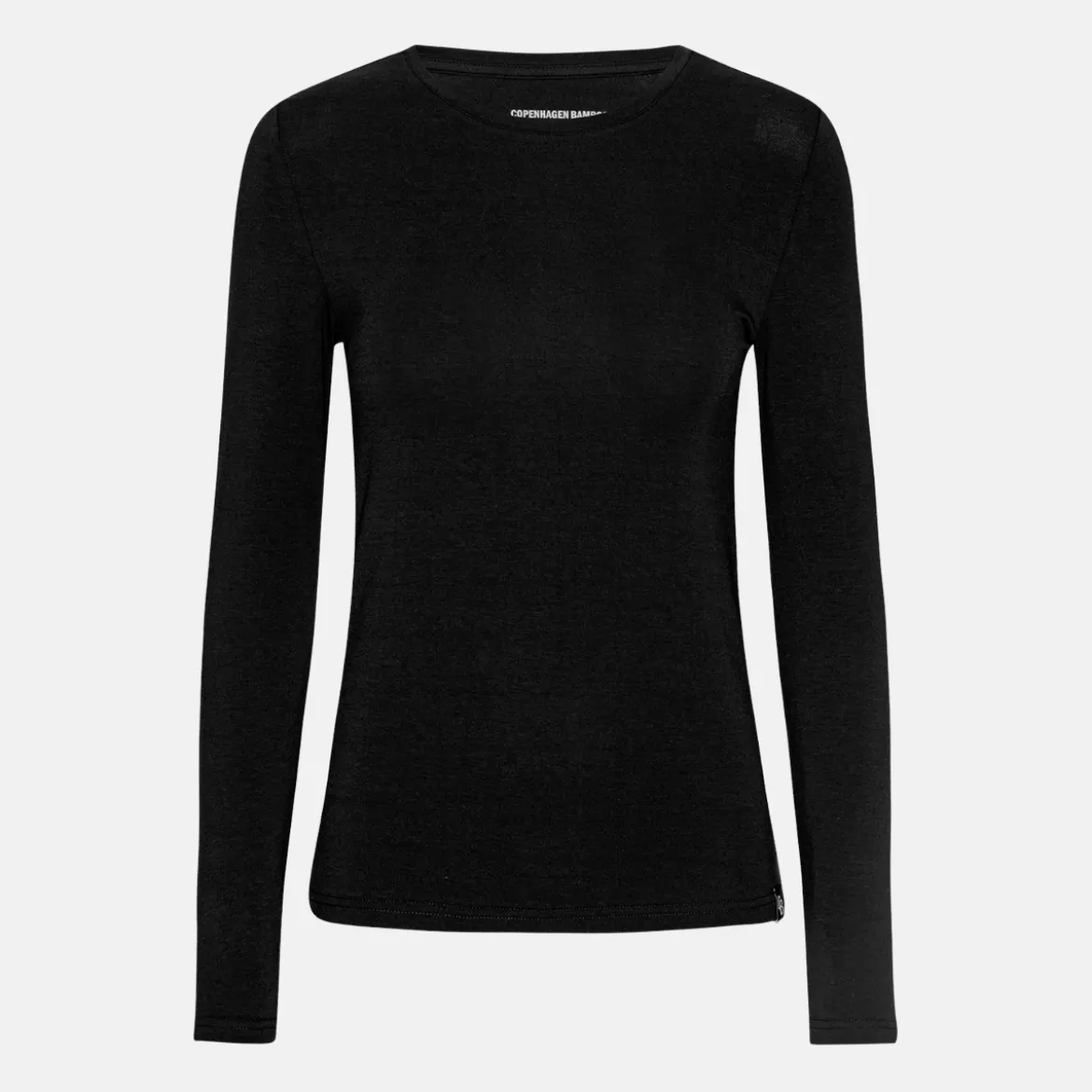Sort langærmet bambus T-shirt