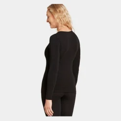 Sort langærmet bambus T-shirt