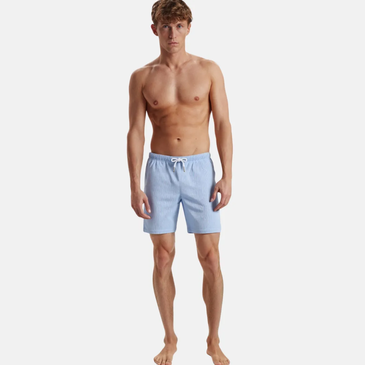 Stribet bambus natshorts