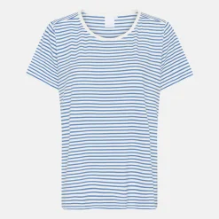 Stribet bambus T-shirt